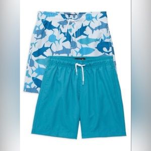 Boys 2 Pack Swim Trunks Set Trunks Surf & Swim Boys Size L(14)